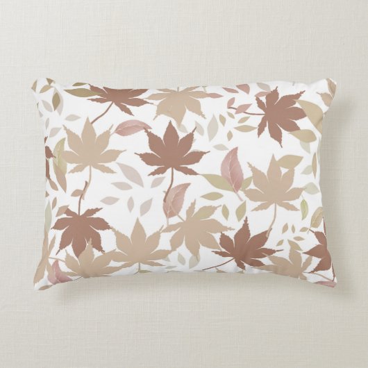 ボ素朴タニカルメープル離れパターンコージー秋 アクセントクッション (正面)