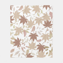 ボ素朴タニカルメープル離れパターンコージー秋 フリースブランケット