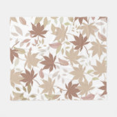 ボ素朴タニカルメープル離れパターンコージー秋 フリースブランケット (正面(横))