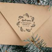 ボ素朴タニカルリース差出人住所 セルフインキングスタンプ