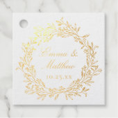 ボ素朴タニカルリース結婚ロゴモノグラム フェイバータグ (正面)