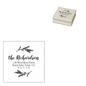 ボ素朴タニカル差出人住所自己インク ラバースタンプ (押印)