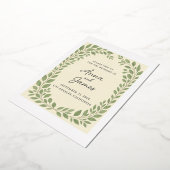 ボ素朴タニカル結婚式招待状 – ユーカリG 箔招待状 (回転した状態)