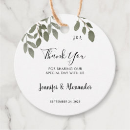 ボ素朴タニッモノグラムのクありがとう結婚さん フェイバータグ