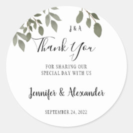 ボ素朴タニッモノグラムのクありがとう結婚さん ラウンドシール