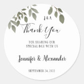 ボ素朴タニッモノグラムのクありがとう結婚さん ラウンドシール (正面)