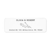 ボ素朴タニ結婚カル差出人住所ラベル ラベル (正面)