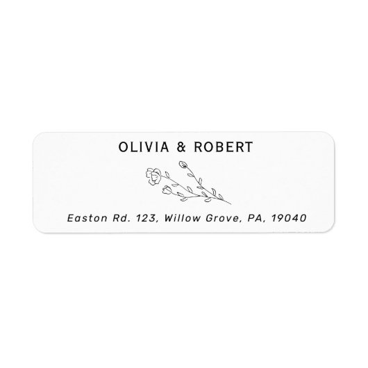 ボ素朴タニ結婚カル差出人住所ラベル ラベル (正面)