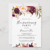 ボ素朴ホカラフルフローラ引っ越し祝いパーティーパーティー 招待状 (正面)