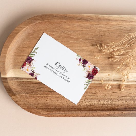 ボ素朴ホカラフルフローラ結婚ギフト原簿 エンクロージャーカード