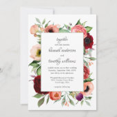 ボ素朴ホフローラチャーム結婚ズ 招待状 (正面)