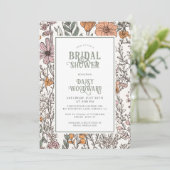 ボ素朴ホフローラブライダルシャワー 招待状 (スタンド正面)