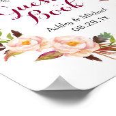 ボ素朴ホフローラリースゲストブ結婚ック徴候 ポスター (角)