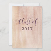 ボ素朴ホフローラリース卒業の招待状 招待状 (裏面)