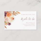 ボ素朴ホフローラ共有Aレシピブライダルシャワー エンクロージャーカード (正面)