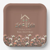 ボ素朴ホフローラ秋引っ越し祝いパーティーパーティー ペーパープレート (正面)