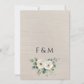 ボ素朴ホフローラ結婚式招待状 招待状 (裏面)