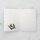 ボ素朴ホレトロアーチグリーンボタニカル結婚ズ サンキューカード (内部)