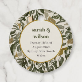 ボ素朴ホレトロアーチグリーンボタニカル結婚ズ フェイバータグ