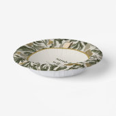 ボ素朴ホレトロアーチグリーンボタニカル結婚ズ ペーパーボウル (傾斜あり)