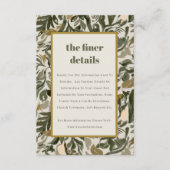 ボ素朴ホレトログリーンボタニカル結婚詳細 エンクロージャーカード (正面)