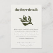 ボ素朴ホレトログリーンボタニカル結婚詳細 エンクロージャーカード (正面)