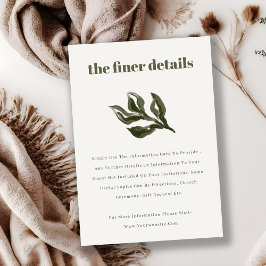 ボ素朴ホレトログリーンボタニカル結婚詳細 エンクロージャーカード