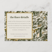 ボ素朴ホレトログリーンボタニカル結婚詳細 エンクロージャーカード (正面)