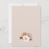 ボ素朴ホ秋フローラ婚約パーティ 招待状 (裏面)