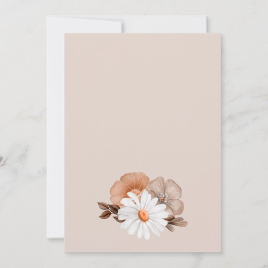 ボ素朴ホ秋フローラ結婚式招待状 招待状 (裏面)