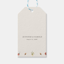 ボ素朴ホ秋野結婚草花または婚約 ギフトタグ