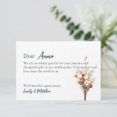 ボ素朴ホ結婚の結婚サンキューカード サンキューカード (スタンド正面)