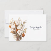 ボ素朴ホ結婚の結婚サンキューカード サンキューカード (裏面)