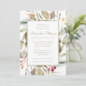 ボ素朴ホ自然葉葉ブライダルシャワー 招待状 (スタンド正面)
