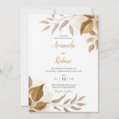 ボ素朴ホ離れ結婚式招待状 招待状 (正面)