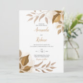 ボ素朴ホ離れ結婚式招待状 招待状 (スタンド正面)