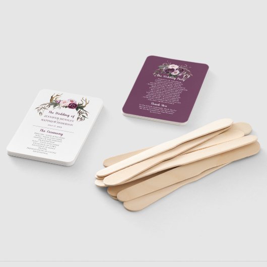 ボ素朴ホ〔雄ジカの〕枝角紫梅牡丹結婚ズ ハンドファン (組立なし)