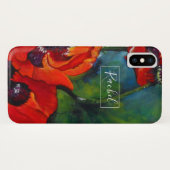 ボ絵を描タニカルフローラオレンジオリエンタルポピー Case-Mate iPhoneケース (裏面(横))