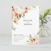 ボ自然タニカルフローラ結婚ブーケ 招待状 (スタンド正面)