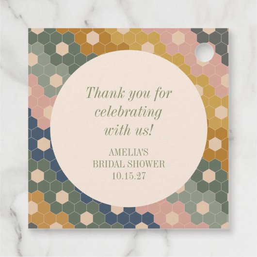 ボ自然ホヴィンテージカスタムブライダルシャワーありがとう フェイバータグ (裏面)