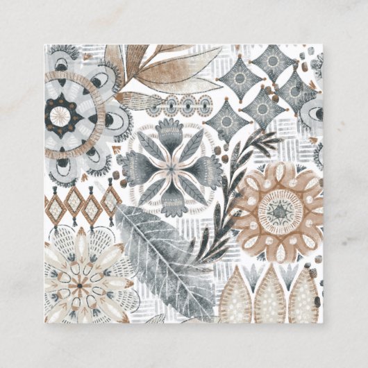 ボ自然ホ抽象芸術ジュエリー設計者 スクエア名刺 (裏面)