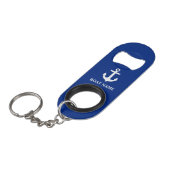 ボ航海のート名いかり青 キーホルダー栓抜き (正面アングル)