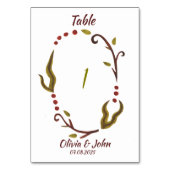 ボ離れタニ結婚カルのテーブルカード番号 テーブルナンバー (正面)