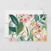 ボ鮮やかタニカル結婚フローラのQRコード 出欠カード (裏面)