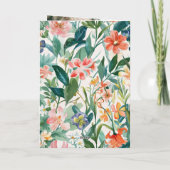 ボ鮮やかタニカル開花フローラ結婚式招待状 招待状 (裏面)