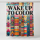 ボ鮮やかホストライプ：折衷繊維芸術 シャワーカーテン