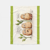 ポおもしろいテト フリースブランケット (正面)