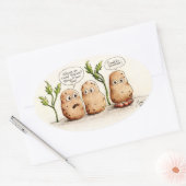 ポおもしろいテト 楕円形シール (封筒)