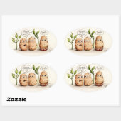 ポおもしろいテト 楕円形シール (シート)