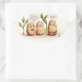 ポおもしろいテト 楕円形シール (バッグ)